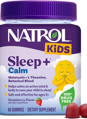 Natrol Sleep+ Calm, Melatonin and L-Theanine for Kids