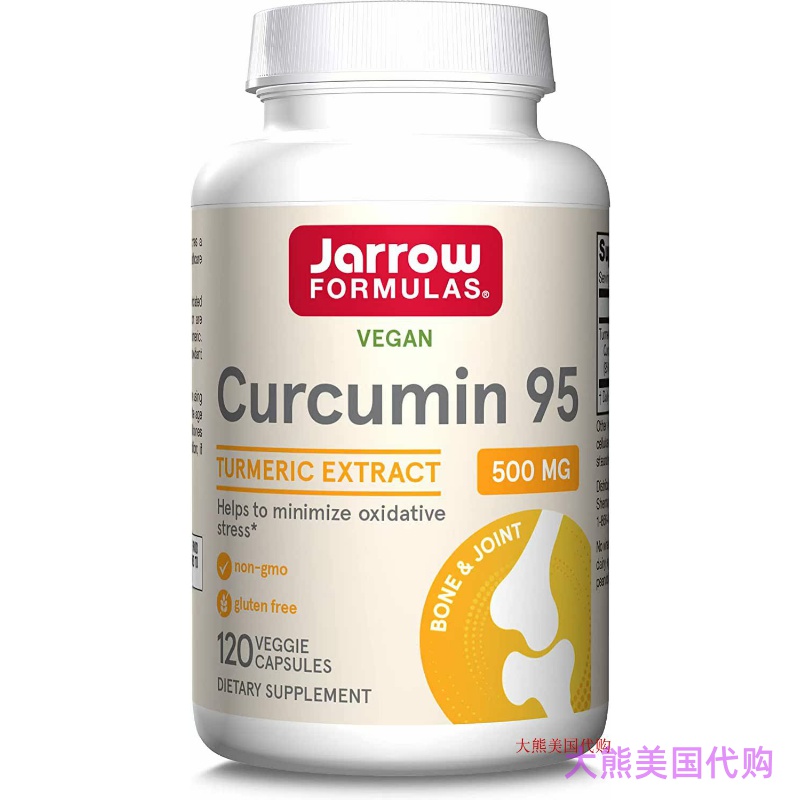 Jarrow Formulas Curcumin 95, 500 mg, 120 Veggie Caps 姜黄素