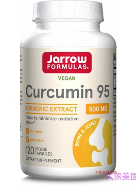 Jarrow Formulas Curcumin 95, 500 mg, 120 Veggie Caps 姜黄素