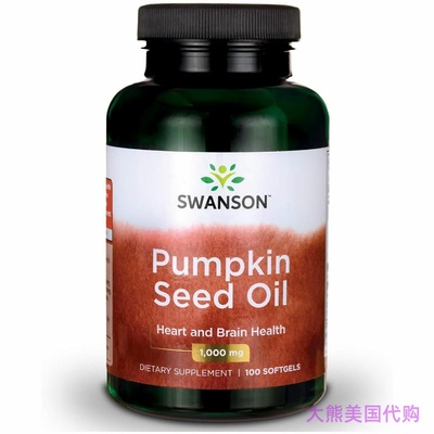 Swanson Pumpkin Seed Oil, Heart and Brain Health, 180softgel