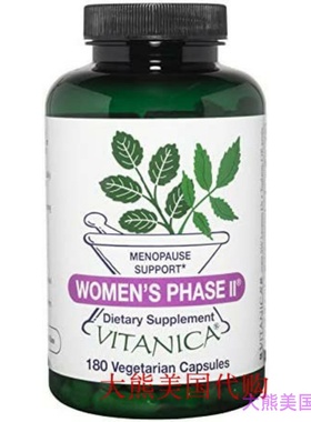Vitanica Women's Phase II , Menopause Suport, 180 Capsules