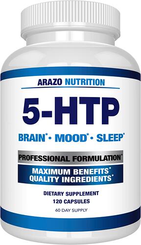 Arazo Nutrition 5-HTP for Brain, Mood, Sleep, 120 capsules