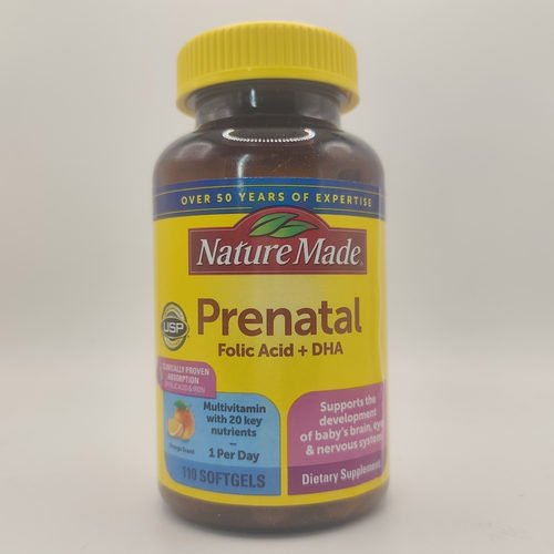 Nature Made Prenatal with Folic Acid + DHA, 110 Softgels