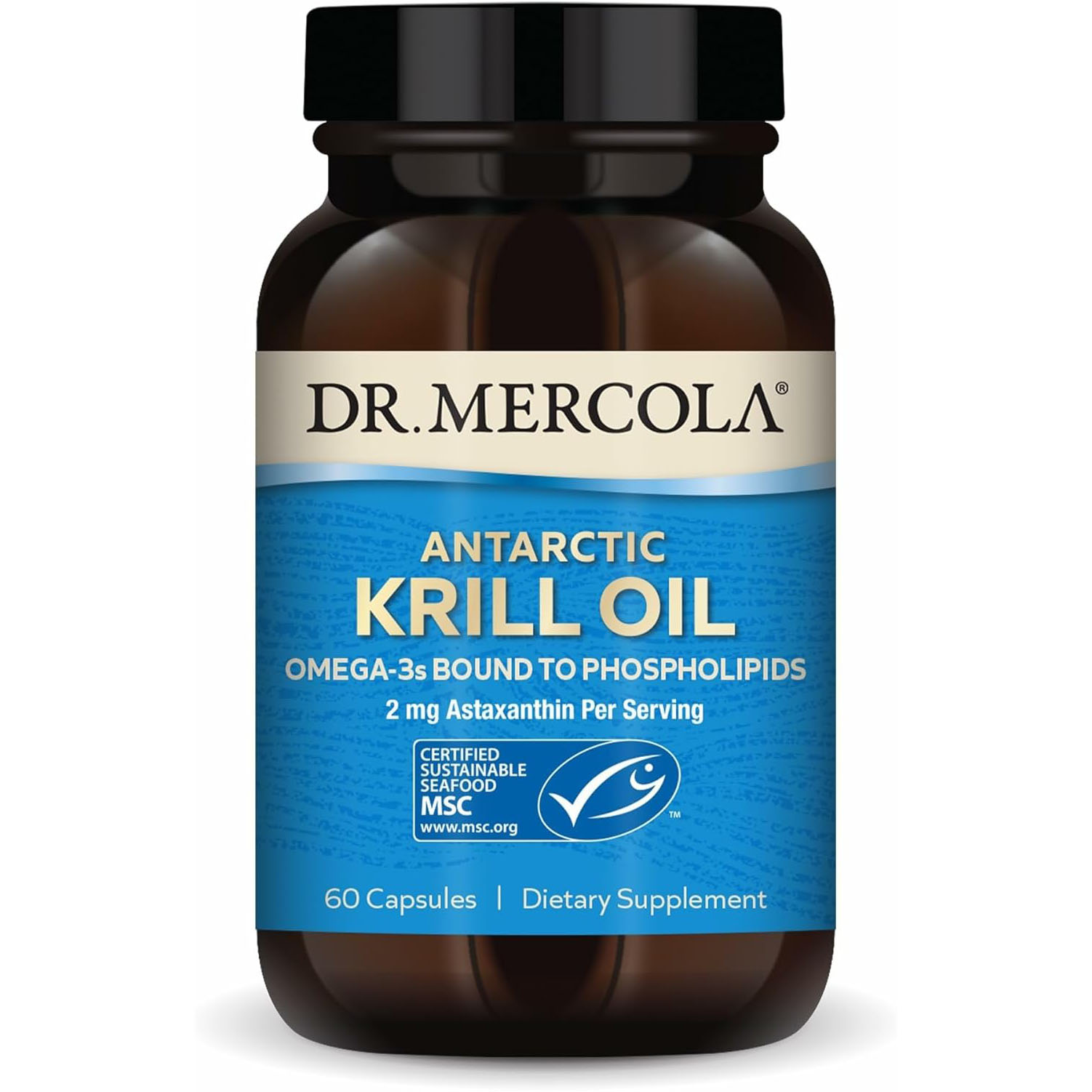 Dr. Mercola Antarctic Krill Oil, Omega-3, 60 Capsules