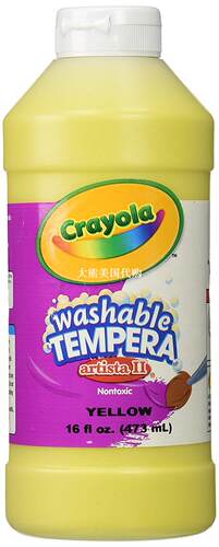 Crayola Artista II Washable Tempera Paint 16oz Yellow