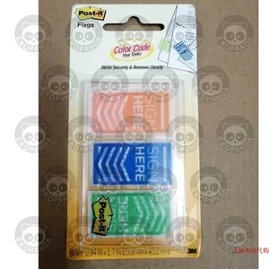 Флаги сообщений Post-It, «Подписать здесь», 60Flags/Pack, 682-SH-O BL