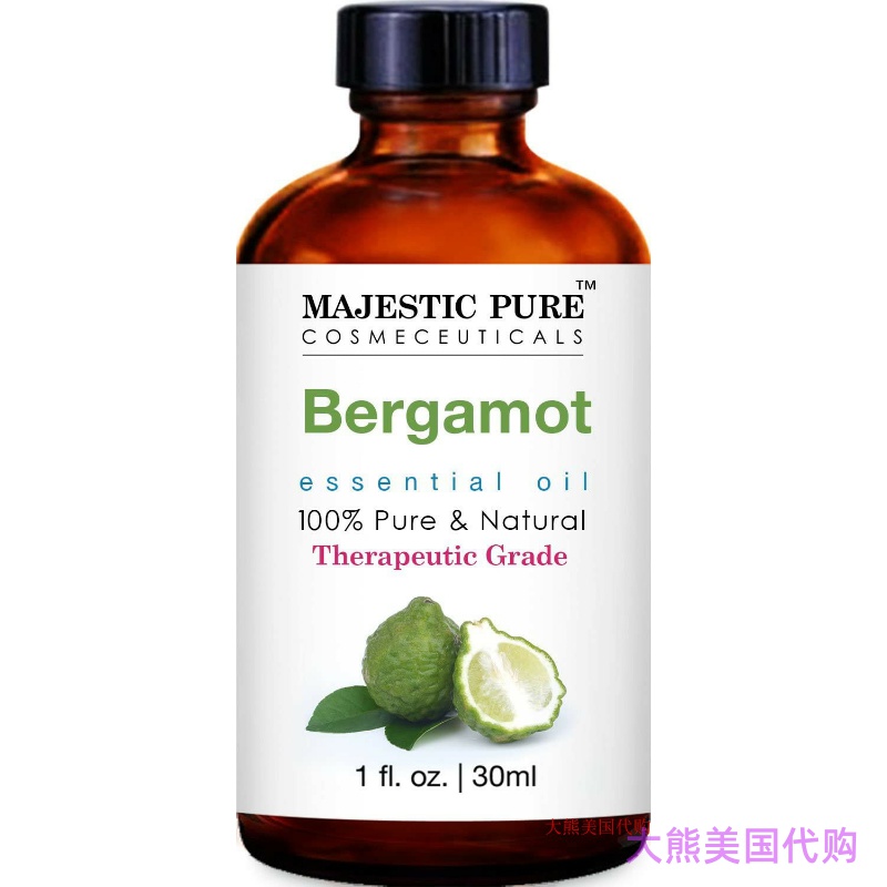 Majestic Pure Bergamot Essential Oil, 118ml 佛手柑精油