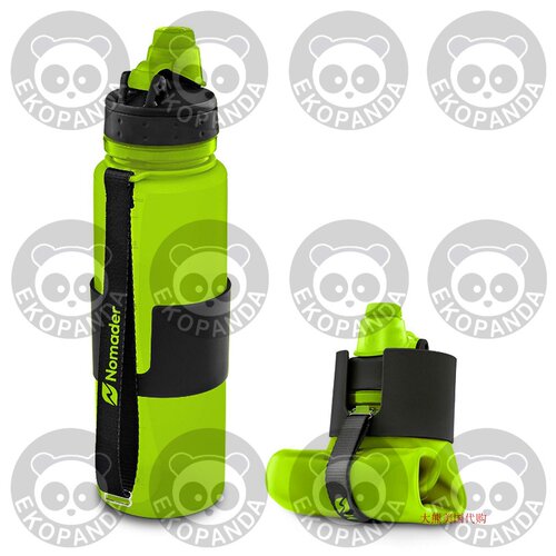 Nomader Collapsible Water Bottle, Leak Proof Twist Cap, 22oz