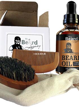 Beard Brush, Comb, Oil-Handmade Kit 胡子梳 胡子刷 胡子油套装