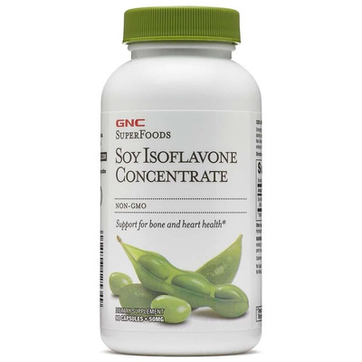 GNC SuperFoods Soy Isoflavone Concentrate, 90 Capsules