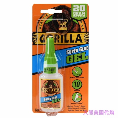Gorilla Super Glue Gel, Clear Glue, 20 Gram