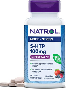 Natrol Mood + Stress, 5-HTP Fast Dissolve Tablets