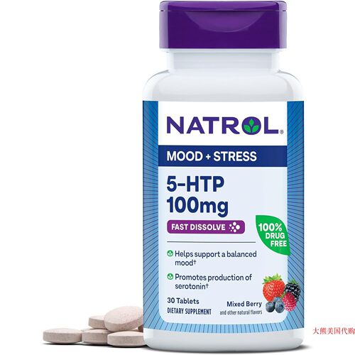 Natrol Mood + Stress, 5-HTP Fast Dissolve Tablets