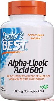 Doctor's Best Alpha-Lipoic Acid, 600 mg 180 Veggie Caps