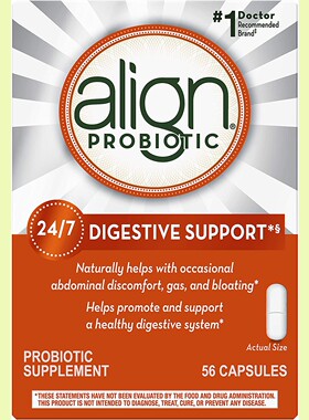 Align Probiotic Supplement, 24/7 Digestive Support, 56 Caps