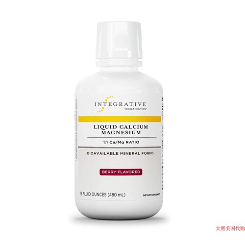 Integrative Therapeutics Liquid Calcium Magnesium, 1:1 Ca/Mg