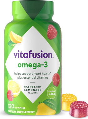 Vitafusion Omega-3 Gummy, Rasberry Lemonade, Heart Health