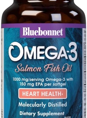 BlueBonnet Nutrition Omega-3 Salmon Oil Softgels, 90 Count