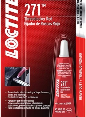Loctite 37421 271 Red Heavy Duty Threadlocker, 6 ml Tube