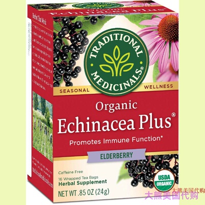 Traditional Echinacea Plus Elderberry Tea, 96 Tea Bags
