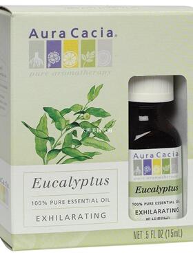 Aura Cacia Pure Essential Oil, Eucalyptus, 0.5 Fluid Ounce