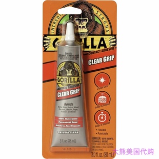 Gorilla Clear Grip Waterproof Contact Adhesive, 88ml, Clear