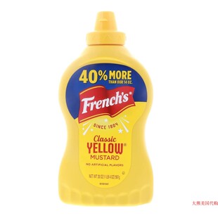 FRENCH'S MUSTARD SQUEEZE CLASSIC YELLOW 20 OZ 黄芥末酱