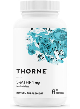 美国直邮 Thorne Research 5-MTHF 1 mg Folate, 30 Capsules