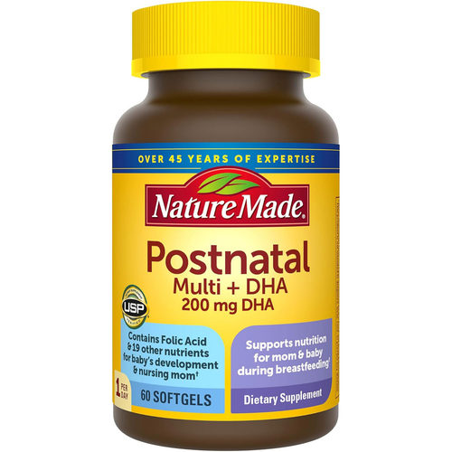 Nature Made Postnatal Multivitamin + DHA 200 mg, 60 Softgels