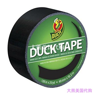 Duck Brand 1265013 Color Duct Tape, Black, 1.88In x 20Yards