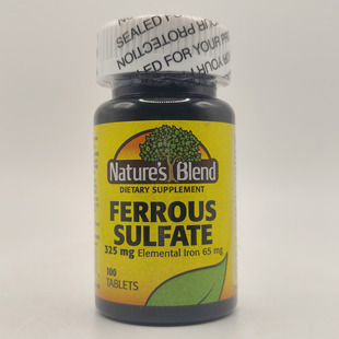 现货 Nature's Blend FERROUS SULFATE TB 325MG BPK