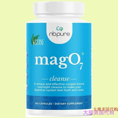nbpure Mag O7 Oxygen Digestive System Cleanser, 180 Capsules