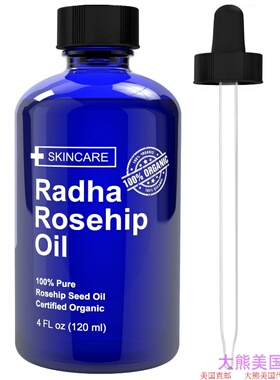 Rosehip Oil by Radha Beauty, 4 oz 玫瑰果油