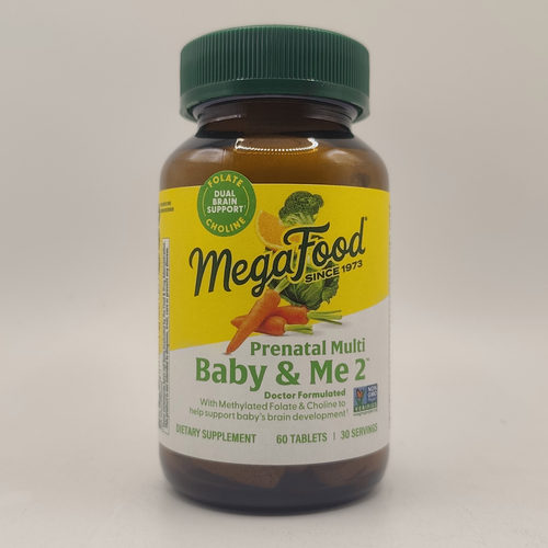 MegaFood Baby & Me 2 Prenatal Multivitamin with Folate