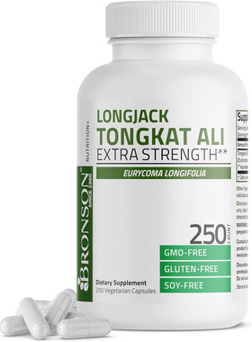Bronson Longjack Tongkat Ali Extra Strength, 250 Capsules