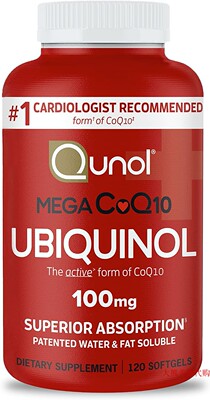 Qunol Mega Ubiquinol CoQ10 100mg, Superior Absorption