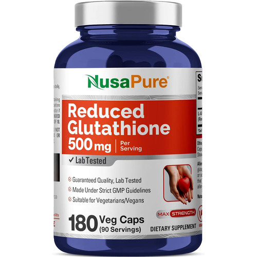 NusaPure Reduced Glutathione, 180 Veggie Caps