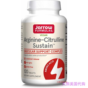 Jarrow Formulas Arginine-Citrulline Sustain, 120 Tablets