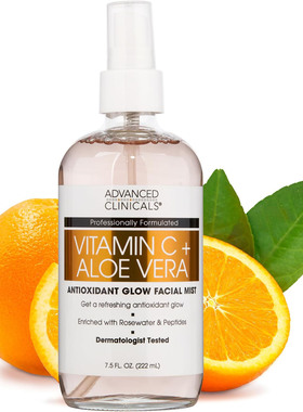 Advanced Clinicals Vitamin C + Vloe Vera Face Toner, 222 ml