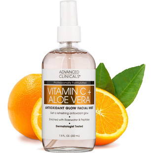 Advanced Clinicals Vitamin C + Vloe Vera Face Toner, 222 ml