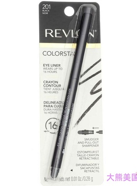 Revlon ColorStay Eyeliner Pencil, Black [201], 0.01 oz