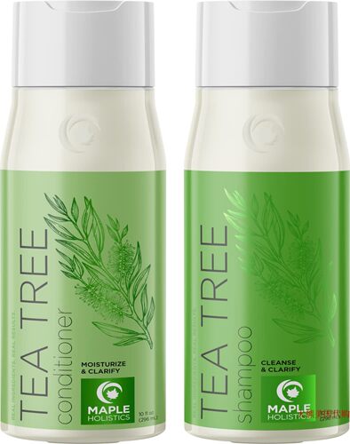 Tea Tree Shampoo and Conditioner by Maple Holistics, 10 oz