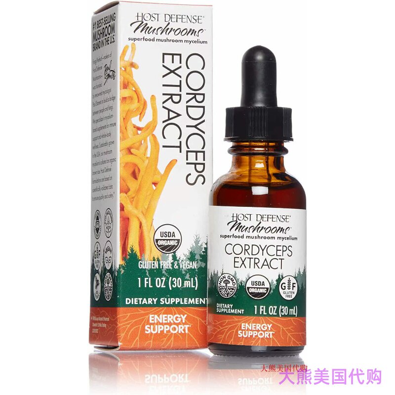 Host Defense Cordyceps Extract, Supports Energy, 1 oz