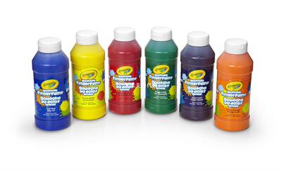 Crayola 6 Count Fingerpaints (8 Ounces) 6支手指画颜料