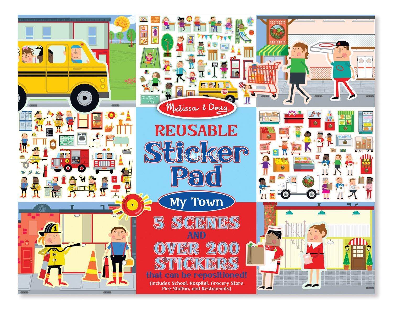 Melissa & Doug Reusable Sticker Pad: My Town