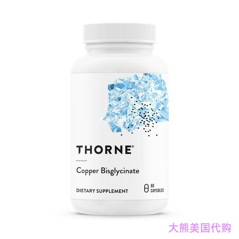 美国直邮 Thorne Research Copper Bisglycinate,  60 Capsules