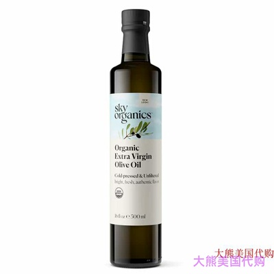 Organic Extra Virgin Olive Oil by Sky Organics, 16.9oz
