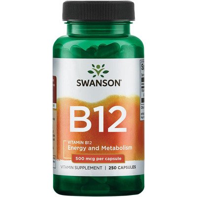 Swanson Vitamin B12 (Cyanocobalamin), Energy and Metabolism