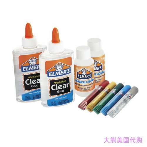 Elmer’s Slime Starter Kit, Clear School Glue, Glitter