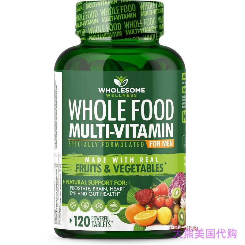 Wholesome Wellness Whole Food Multivitamin for Men